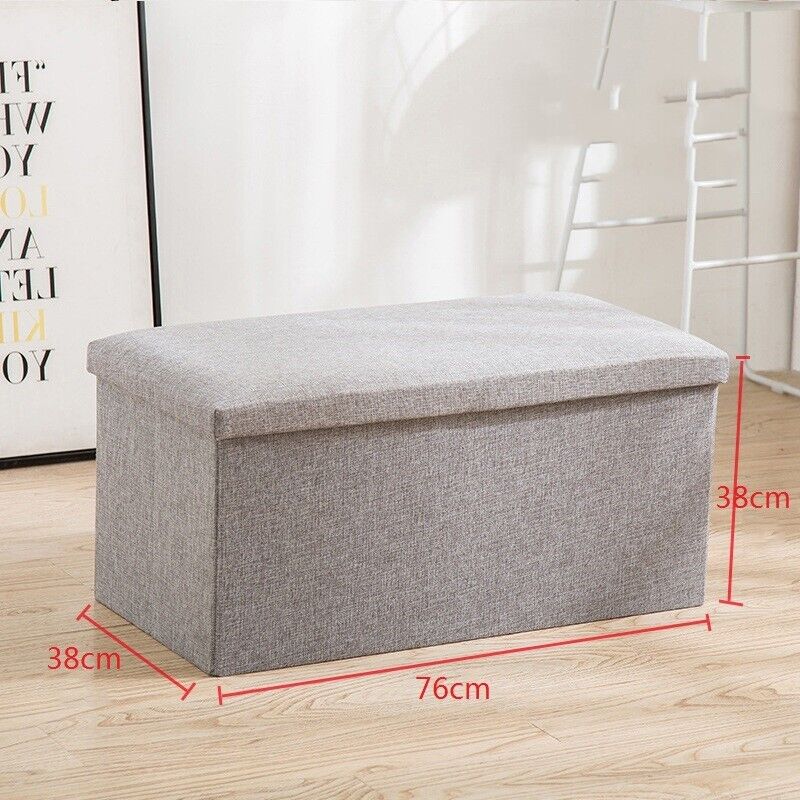 Foldable Ottoman Storage Box & Footstool