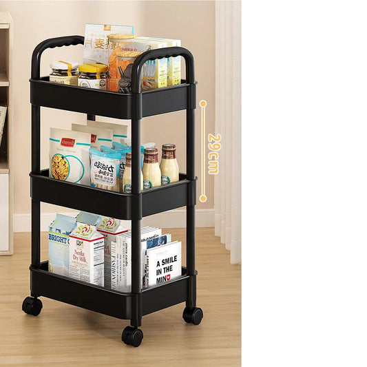 3-Tier Storage Trolley Cart on Wheels