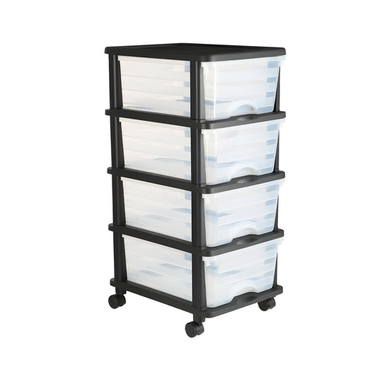 4-Drawer Rolling Storage Organiser