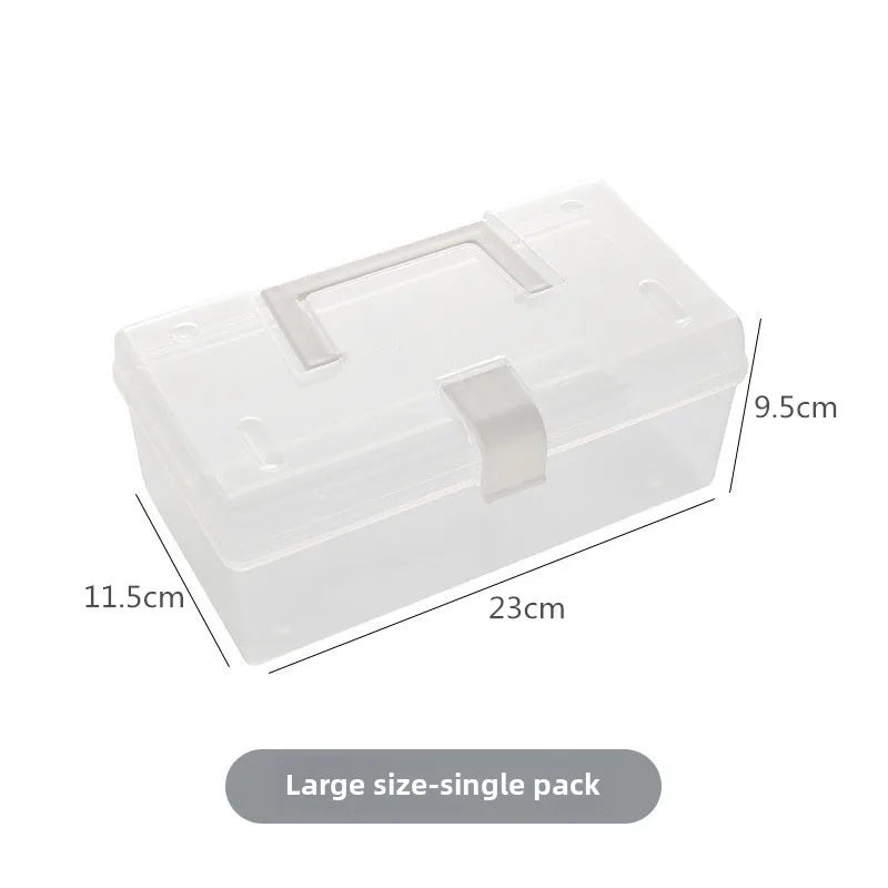 Plastic storage box desktop transparent storage box with portable  storage box car storage box toy storage box