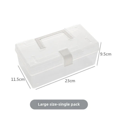 Plastic storage box desktop transparent storage box with portable  storage box car storage box toy storage box