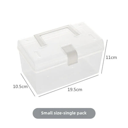 Plastic storage box desktop transparent storage box with portable  storage box car storage box toy storage box